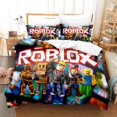 thumbnail image 1 of XI Bedding Quilt Cover + Pillowcase Set, Soft Microfiber, Decorative MC Duvet Cover with Zipper, 3D Print, Gamer Design, 1 of 2