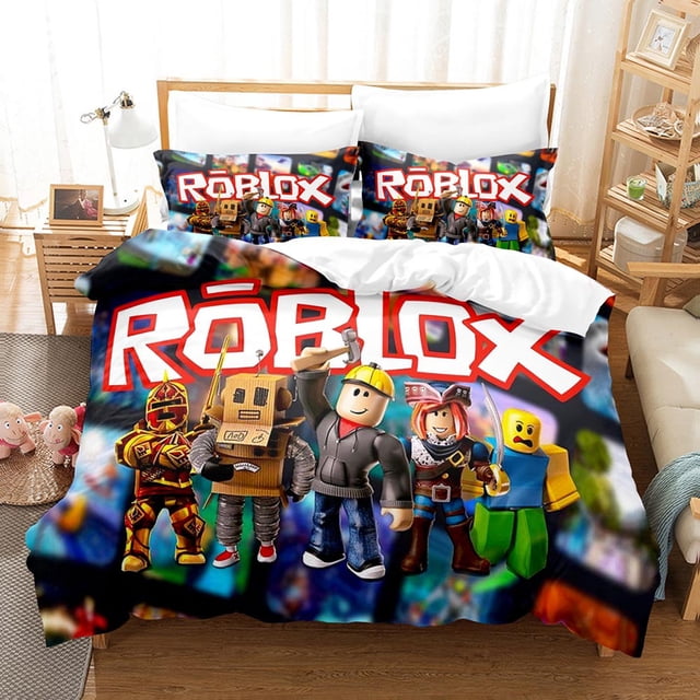 XI Bedding Quilt Cover + Pillowcase Set, Soft Microfiber, Decorative MC Duvet Cover with Zipper, 3D Print, Gamer Design