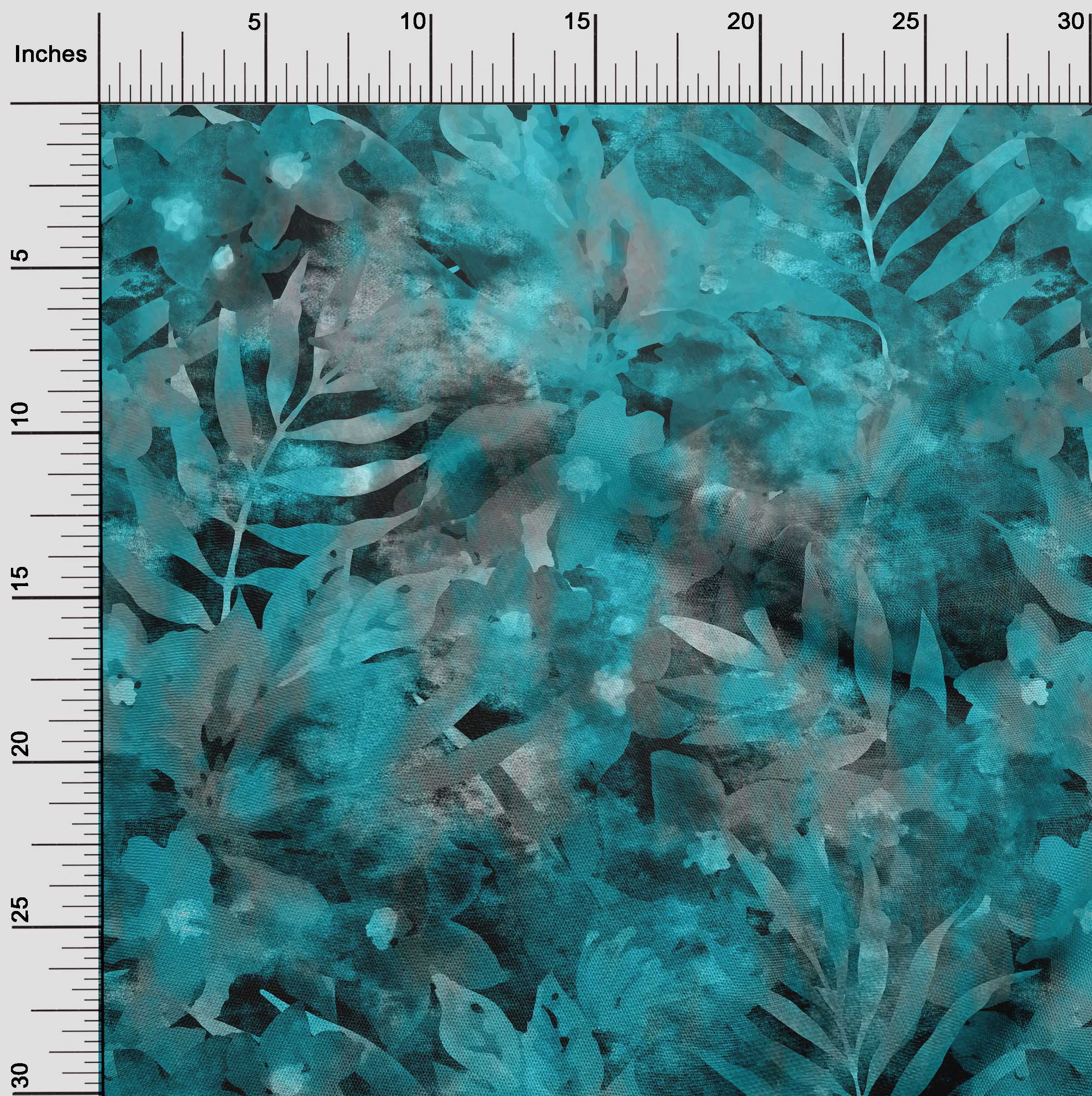 oneOone Polyester Spandex Teal Green Fabric Tropical Abstract Quilting Supplies Print Sewing Fabric By The Yard 56 Inch Wide