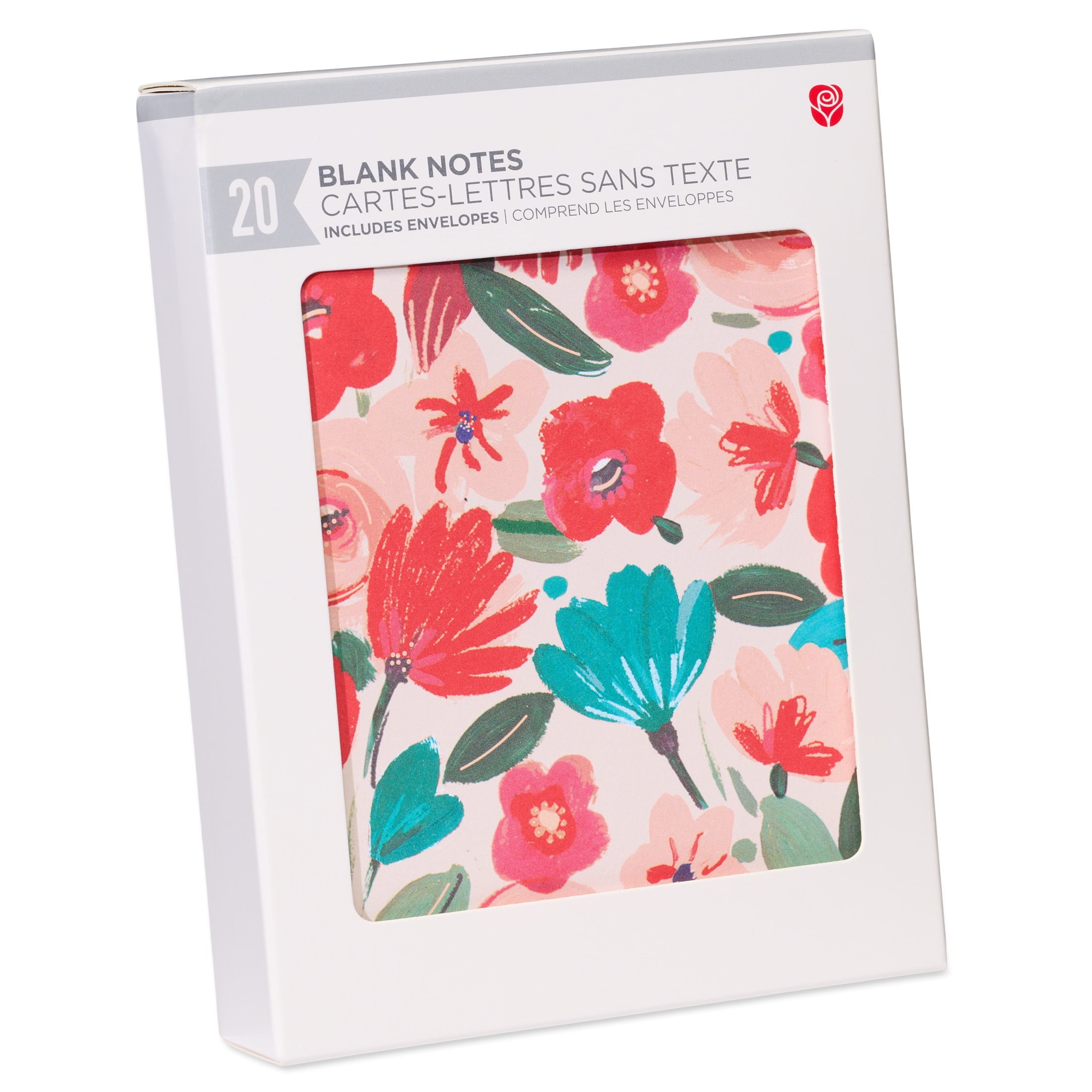 American Greetings All Occasion Blank Cards, Red Floral (20-Count)