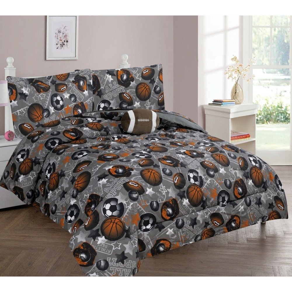 FULL FOOTBALL BOYS BEDDING SET, Beautiful Microfiber Comforter With
