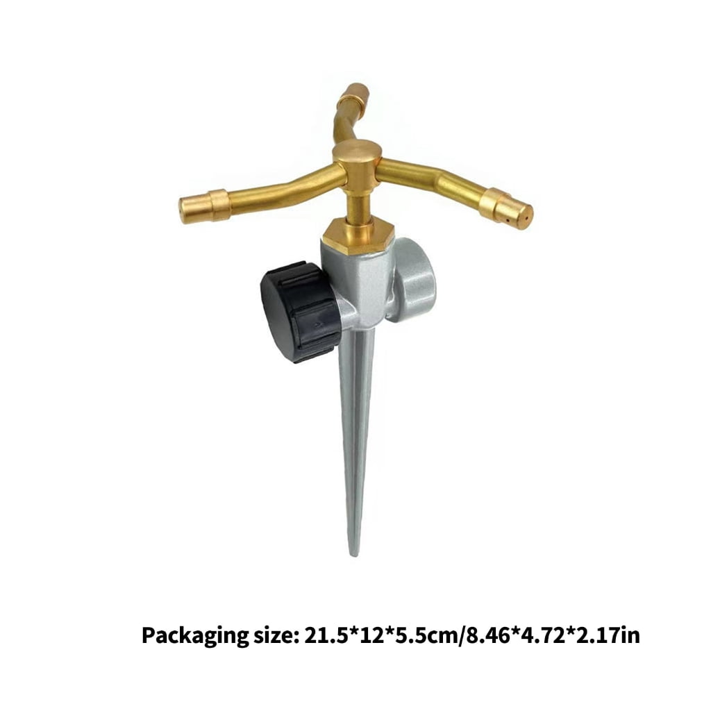 Geemin Automatic Rotating Sprinklers 3 Arm Whirling For Lawn And Yard Irrigation