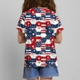 thumbnail image 5 of OKSALE American Flag Tops for Kids Girls Cotton Summer Clothes Patriotic Red White and Blue T Shirts Casual Short Sleeve Tee Shirt 3-14 Years, 5 of 6