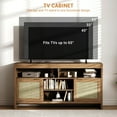 thumbnail image 5 of Huisuilinss Rattan TV Stand for up to 65 Inch TVs, Bohemia Entertainment Center with Storage, TV Media Console with Drawers, Adjustable Shelves for Living Room, 5 of 8