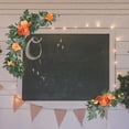 thumbnail image 3 of 2x Flower Swag Decoration Wedding Welcome Sign ,Wreath Garlands Flower Garland for Front Door Wall Decor Party Reception Backdrop Decoration Orange, 3 of 8
