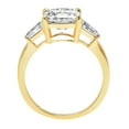 thumbnail image 6 of 3.5 ct Asscher Cut Real Genuine Natural Diamond SI1-SI2 I-J 14K Yellow Gold Three-Stone Promise Wedding Statement Engagement Designer Ring size 8, 6 of 7