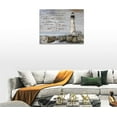 thumbnail image 5 of Nautical Lighthouse Bathroom Wall Art Coastal Bible Verse Scriptures Landscape Pictures Wall Decor Christian Boat Canvas Prints Framed Modern Inspirational Painting Artwork for Bedroom 16"x12", 5 of 6