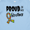 thumbnail image 4 of Inktastic Proud of my Brother Autism Awareness Puzzle Piece Ribbon Boys or Girls Baby T-Shirt, 4 of 5