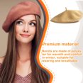thumbnail image 3 of Qarigey Artist Hat Suministros de otoño invierno Gorras simples Cómodas y transpirables Sombreros Disfraces de fiesta para mujeres naranja 1 Sombreros camello Qarigey AP009241-05B, 3 of 6