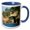 Blue/White, variant on 3drose, Minnesota, Temperance River State Park. Winding Staircase in Park., 11oz Mug