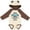 Natural & Brown w Ears, variant on Inktastic Happy Father's Day Best Ever Boys or Girls Long Sleeve Baby Bodysuit