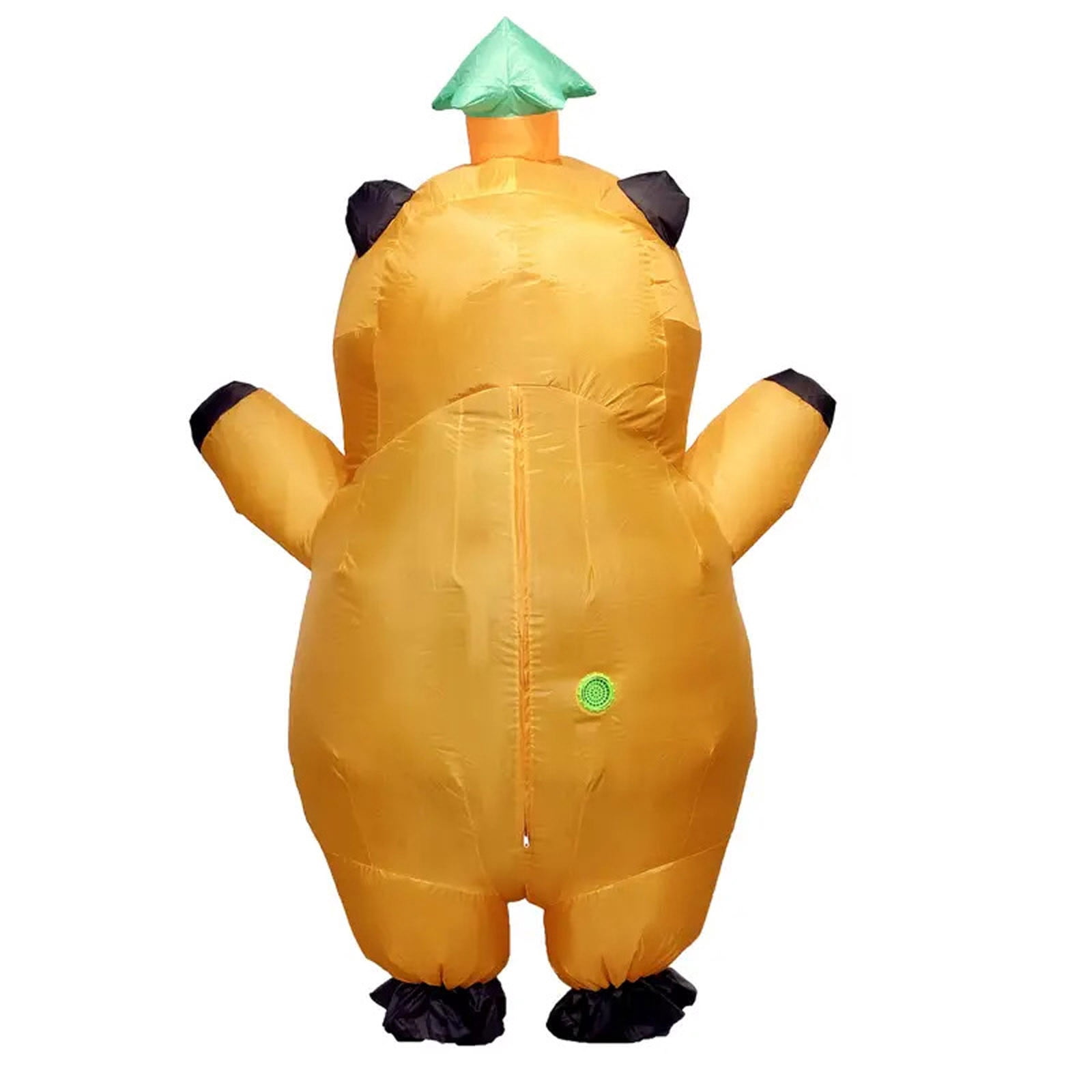 Ulitacool Boys Onesie Long Sleeve Halloween Romper Hallowmas Jumpsuit Capybara Inflatable For Kids Summer Performance Outfit Carnival Party Play Soft Boy Clothing 8-15 Years Orange