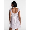 thumbnail image 3 of No Boundaries Woven Babydoll Mini Dress, Women’s XXS-XXL, 3 of 5