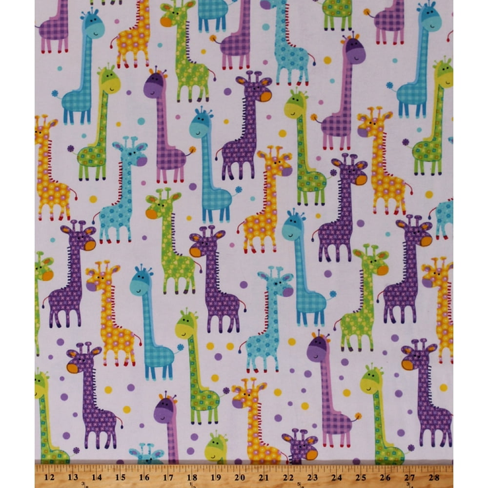 Flannel Giraffes Giraffe Animals Kids Childrens Safari Wildlife Nature