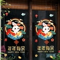 thumbnail image 4 of Visland Cartoon Rabbit Glass Sticker Happy New Year Chinese Traditional Elements Waterproof Removable Home Decoration 2023 Rabbit Year Shopwindow Decal for Spring Festival, 4 of 7