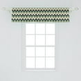 thumbnail image 2 of Abstract Window Valance, Digitally Generated Wavy Zigzags Pattern, Curtain Valance for Kitchen Bedroom Decor with Rod Pocket, 54" X 12", Eggshell Laurel Green, by Ambesonne, 2 of 2