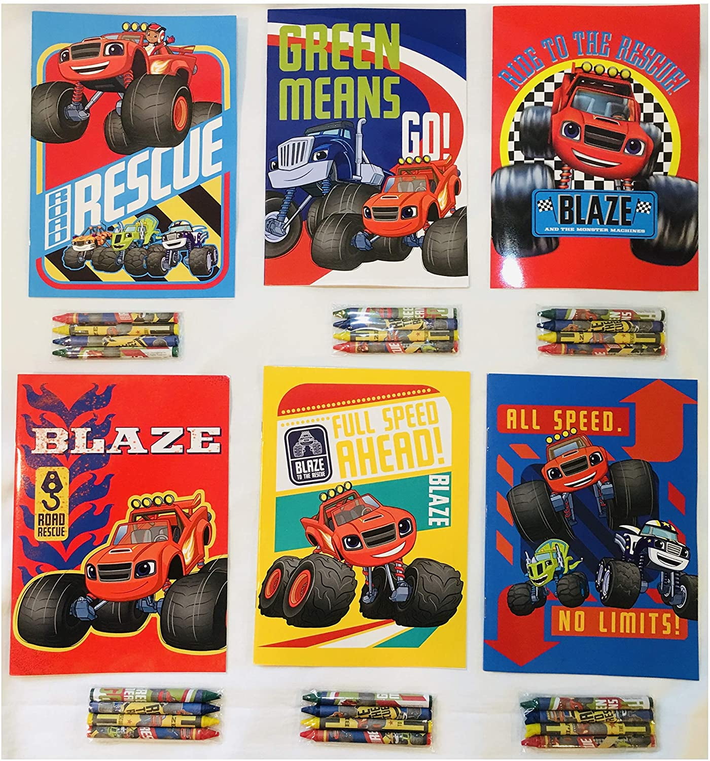 Download 12 Sets Of Blaze The Monster Machine Truck Nickelodeon Coloring Books And Crayon Set Children Party Favors Bag Filler 12 Sets Of Blaze The By Brand Mrg Walmart Com Walmart Com