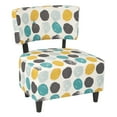 thumbnail image 2 of OSP Home Furnishings  Boulevard Midcentury Accent Chair With Dark Espresso Wood Legs and Polka Dot Fabric Upholstery, 2 of 5