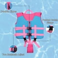 thumbnail image 4 of Pebbuoy Kids Swim Vest Adjustable Crotch Woven Strap Boys Girls Float Life Jacket Snorkel Kayaking Boating Drifting Buoyancy Safety Vest Swimming Aid Equipment, 4 of 6