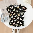 thumbnail image 4 of Grblisyd Girls Outfits Size 10-12 Cute Short Sleeve Crew Neck T-Shirts and Elastic Waist Shorts Kids Fashion Animal Print Clothing Sets, 4 of 7