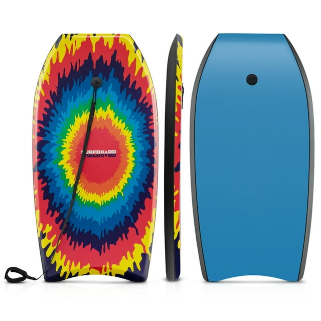 Gymax Planche de Bodyboard Légère 41 Pieds' avec Noyau EPS XPE Deck HDPE Bas Queue Croissante