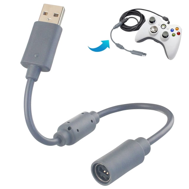 OSTENT Adaptador de cable de extensión separable USB para controlador con cable Microsoft Xbox 360