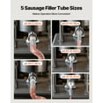 thumbnail image 6 of Manual Sausage Stuffer, 10L Vertical Design, 2-Speed Meat Filler with 5 Stainless Steel Tubes, Perfect for Home Butchers & Professional Use, 6 of 11