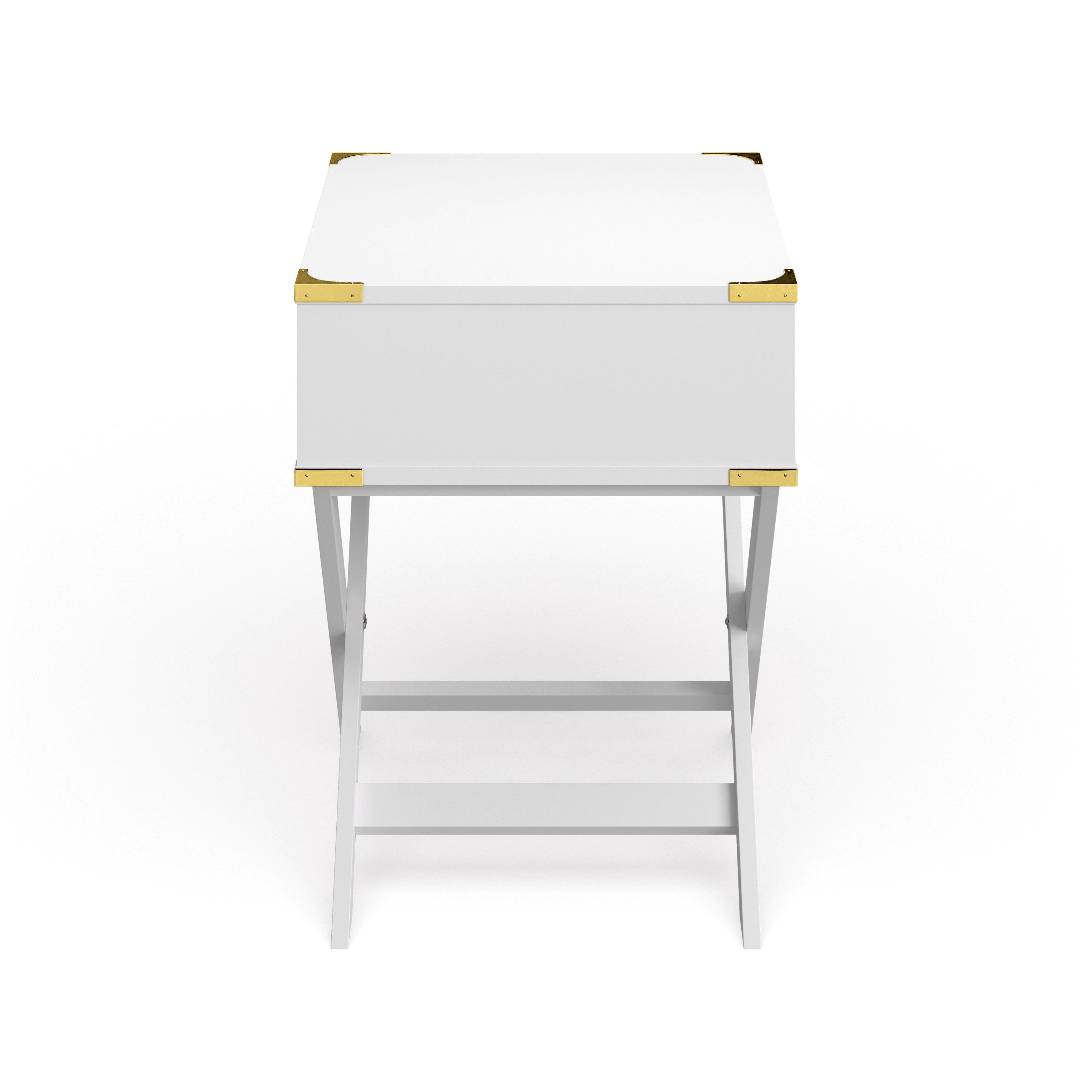 Furniture of America Sienna 1-Drawer Wood White End Table