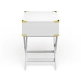 thumbnail image 6 of Furniture of America Sienna 1-Drawer Wood White End Table, 6 of 8
