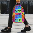 thumbnail image 2 of Lukts Doodle Faces Emotions Pattern 15 Inch Student Backpack, Waterproof Laptop Backpack with Adjustable Shoulder Straps, Lightweight Travel, Campus Backpack, Unisex, 2 of 6