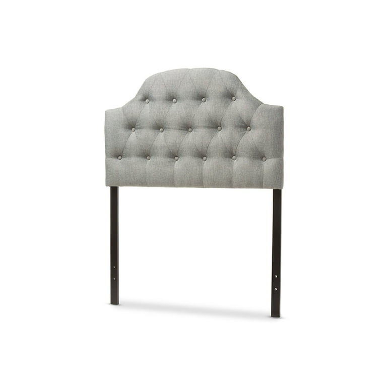 Baxton Studio Myra Modern and Contemporary Queen Size Grey Fabric Upholstered Button-tufted Scalloped Headboard Baxton Studio Myra Modern and Contemporary Queen Size Grey Fabric Upholstered Button-tufted Scalloped Headboard