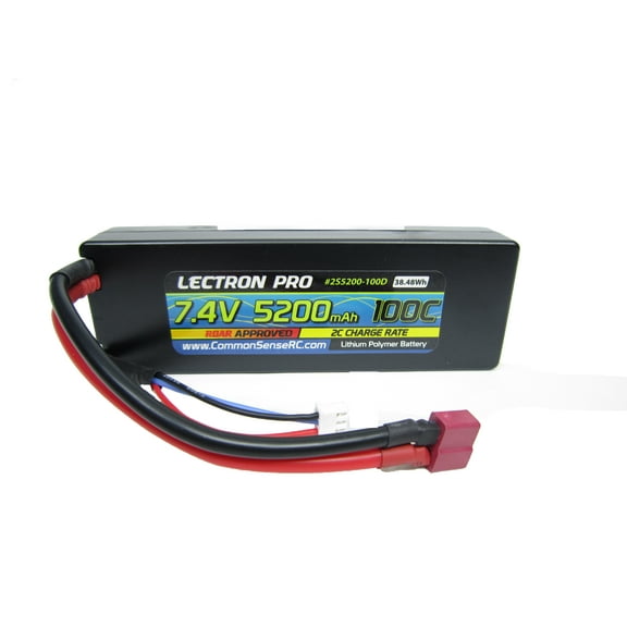 Lectron Pro 7.4V 5200mAh 100C Lipo Battery with Deans-type Connector