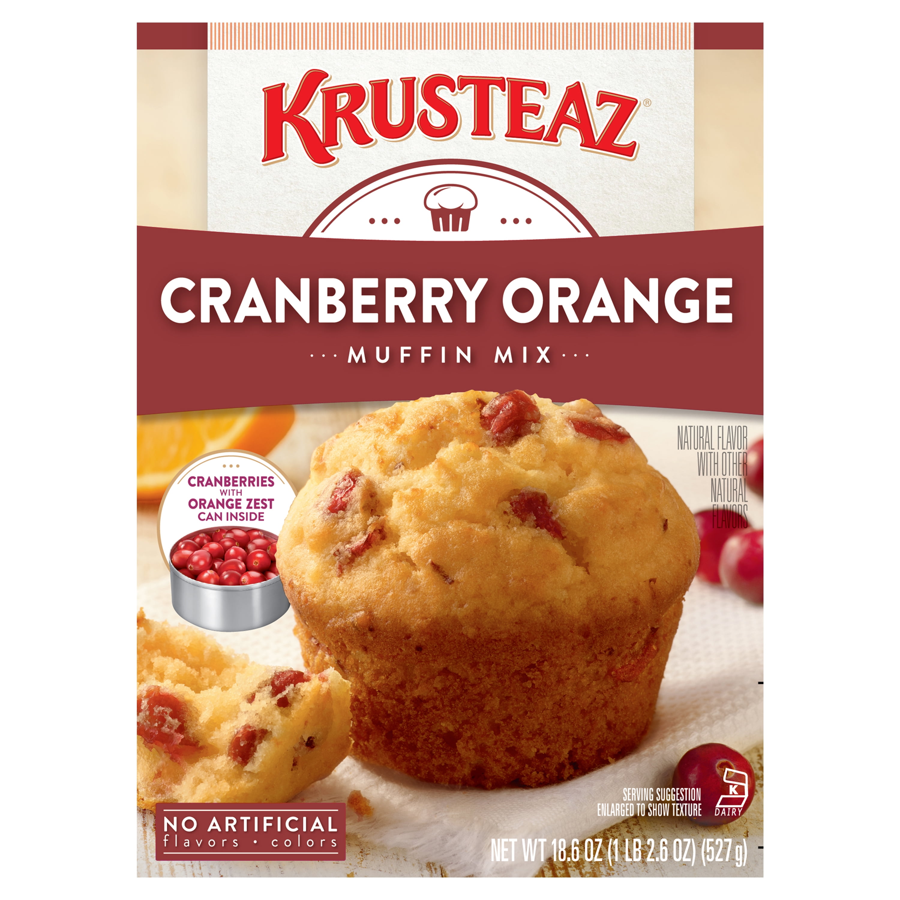Krusteaz Cranberry Orange Muffin Mix 18.6 OZ Box
