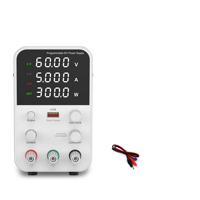 Alimentation CC Réglable 30V 10A 60V 5A pour Laboratoire, Source d'Alimentation Stabilisée, Interrupteur Régulateur de Tension, Facile à Utiliser