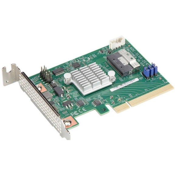 Supermicro AOC-SLG4-2E4T Dual Port Gen-4 Internal NVMe HBA, PCIe x8 Host Bus Adapter