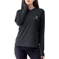 thumbnail image 5 of CAMEL Women's Sun Protection Clothing UPF 50+ Lightweight Womens Activewear Long Sleeve Rash Guard Shirts Breathable Sunscreen Hoodie Workout Tops Outdoor Hiking Black, 5 of 14