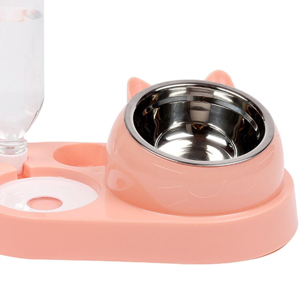 double puppy Bowls Water and Food Bowl Set with Moveable Stainless Bowl Automatic Water Dispenser Bottle Pet Feeder for Small dogs