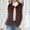 *Coffee, variant on ClodeEU Women's Winter Faux Fur Vest,Long Sleeve Shaggy Warm Sleeveless Outerwear ,Fall Winter Plush Vest Dark Gray,Womens Plus XXXL