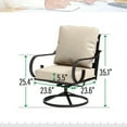 thumbnail image 7 of Summit Living 2-Piece Outdoor Patio Chairs with Seat And Back Cushions, Black / Beige, 7 of 7