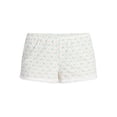 thumbnail image 5 of No Boundaries Single Jersey Lace Sleep Shorts, Women's XXS-3X, 5 of 5