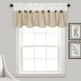 thumbnail image 3 of Alishomtll Linen Valance Farmhouse Boho Button Kitchen Curtains ,Rod Pocket,18"L x 52"W, Linen White, 3 of 9