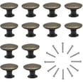 thumbnail image 1 of Dresser Knobs Drawer Knobs Set Of 12 Furniture Knobs Drawer Handles Vintage Brass Antique 30mm Knob, 1 of 3