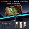 thumbnail image 2 of Funda magnética para iPhone 17 Pro Max, compatible con MagSafe, diseño de marco ondulado transparente 2025, funda protectora de borde suave, bonita, transparente, mate, a prueba de golpes, 2 of 6