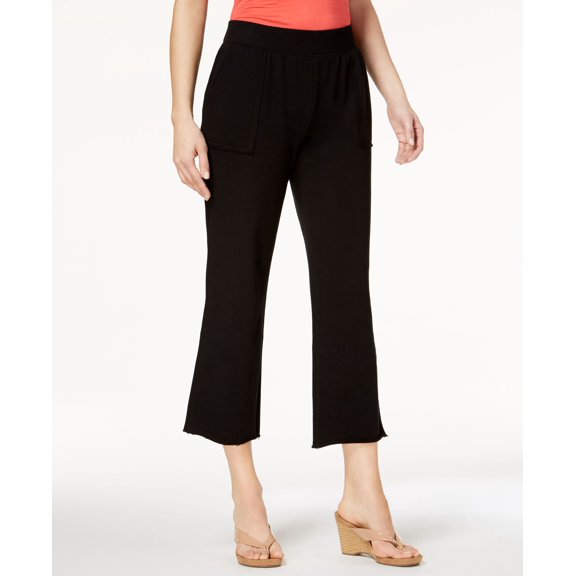 Style & Co Cropped Straight Leg Pants Deep Black S