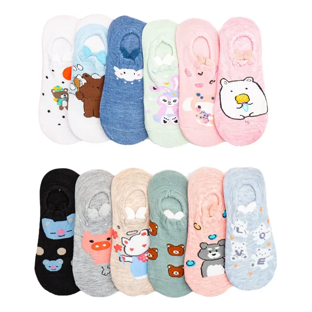 Calcetines Algodón Tobitin Tines De Mujer Animalitos 12pzs