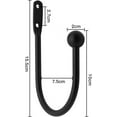 thumbnail image 2 of Ball Head Curtain Holdback, Multifunctional Aluminium Material With Black Finish For Wall Mounted Use (2 Pieces), 2 of 7