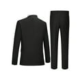 thumbnail image 2 of Beauty-Emily Men's 4-Piece Suit Set with Blazer, Vest, Pants & Strap Clip – Lapel Collar, Two-Button, Flap Pockets, Wedding, Party & Business Formal Wear, 2 of 7
