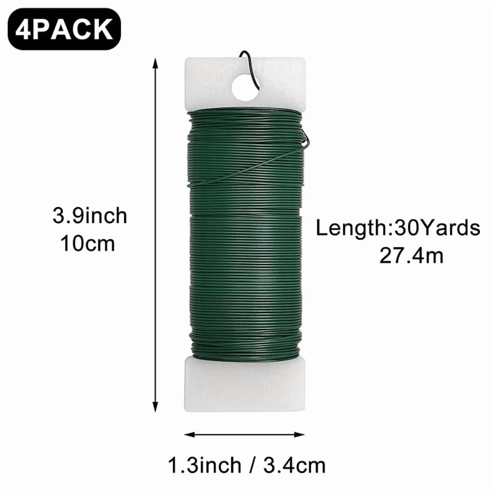 20Pack Floral Wire Flexible Paddle Wire Florist Green Wire for Crafts,Tree,Garland and Floral Flower Arrangement