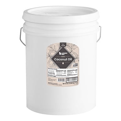 Catania Spagna Coconut Oil 1 Pail | 35 lbs – Premium Multi-Purpose Refined Bulk Cooking Fat, High-Volume Commercial Bakery, Concession Popcorn & Foodservice Pail