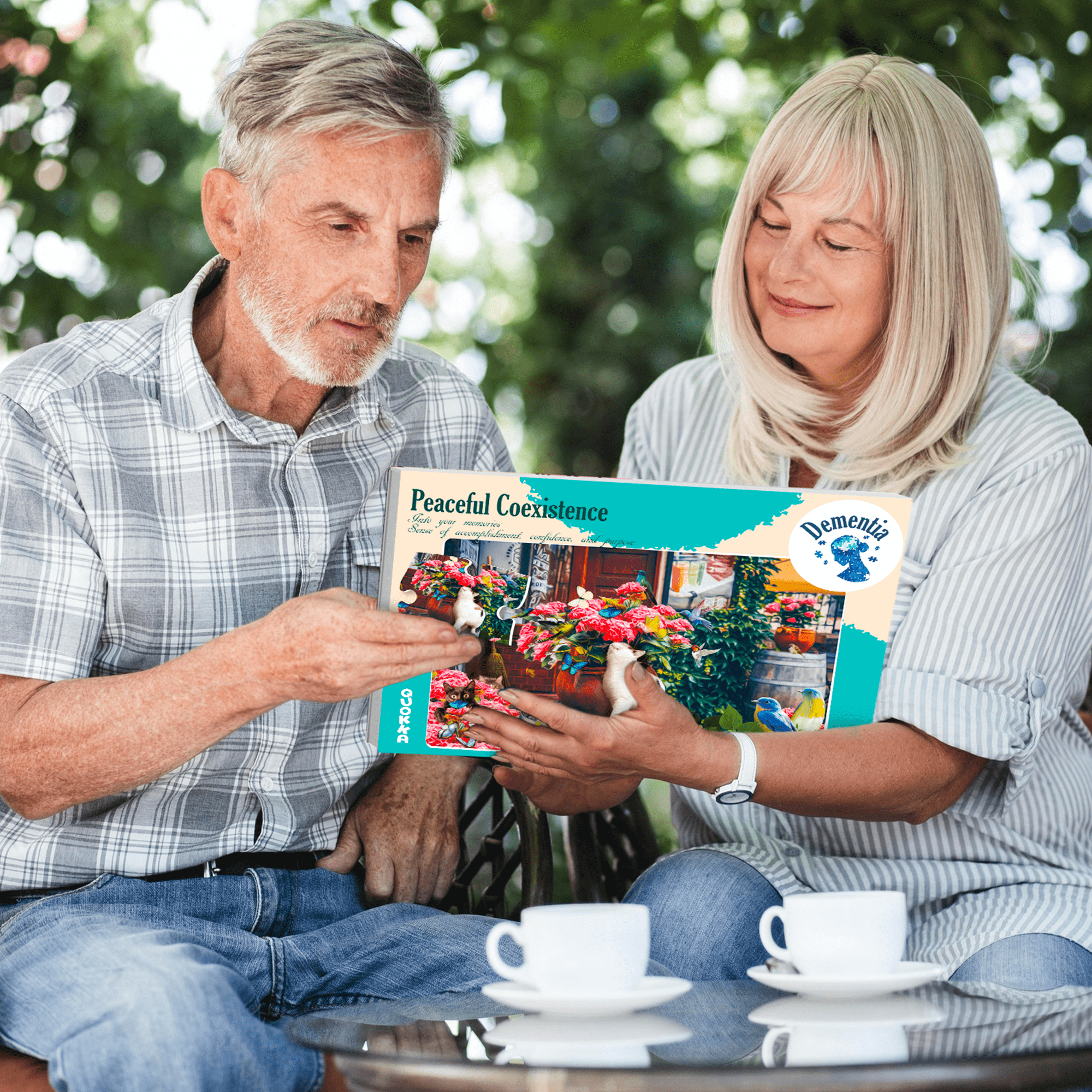 Quokka 63 Pieces Dementia Puzzles for Elderly - 3 Alzheimers Jigsaw Puzzle with Birds and Cats